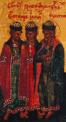 Icon of Anthony, John and Eustathius of Vilnius