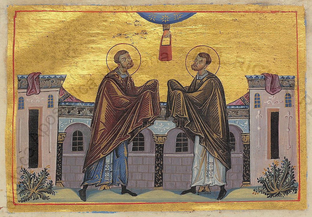 Icon of Cosmas and Damian of Mesopotamia