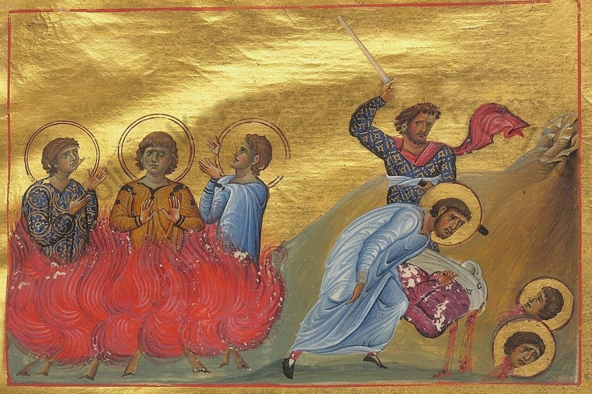 Icon of Peusippus, Elasippus, Mesippus and Neonilla